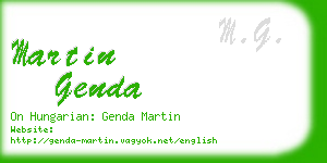 martin genda business card
